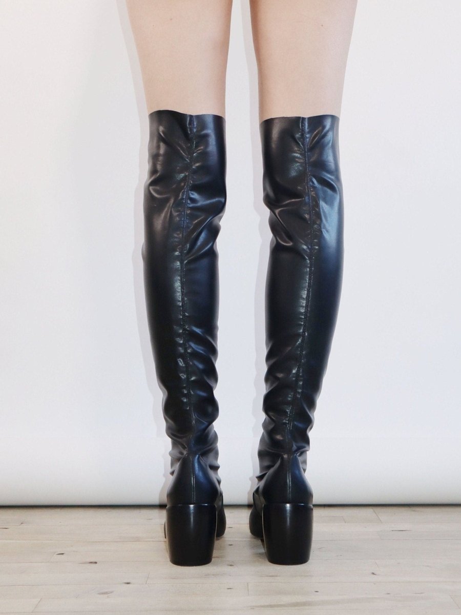 By Malene Birger long black leather boots - WILDE