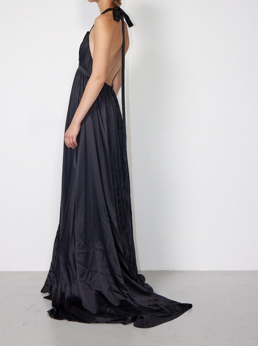 By Malene Birger Salon halter neck silk dress - WILDE