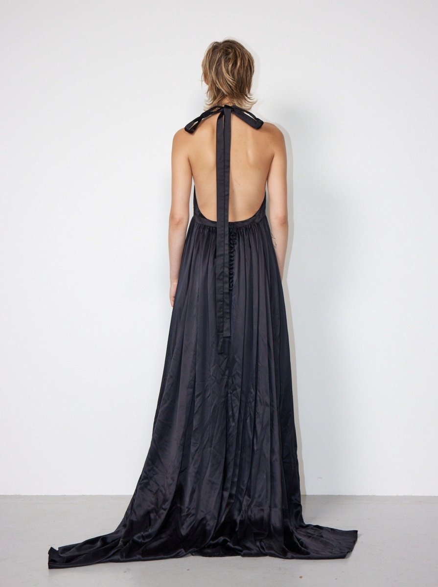 By Malene Birger Salon halter neck silk dress - WILDE