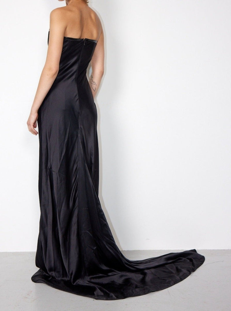 By Malene Birger Salon silk corset fishtail dress - WILDE