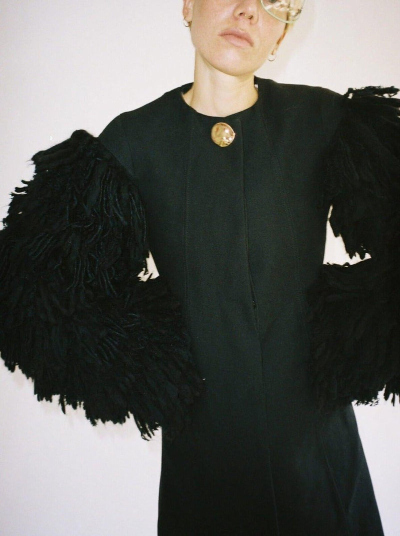 By Malene Birger statement black wool coat - WILDE