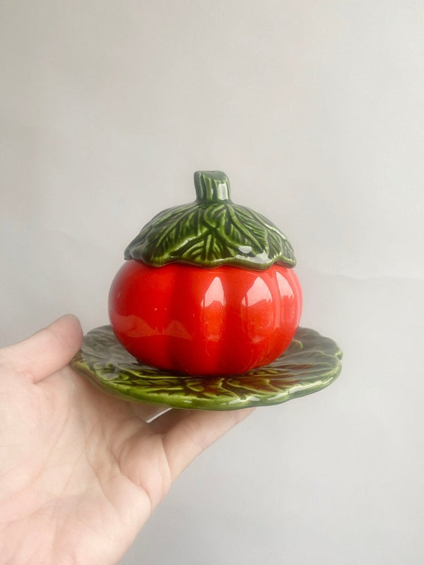 Ceramic red pepper jar dish - WILDE
