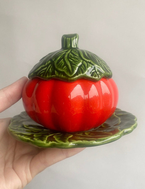 Ceramic red pepper jar dish - WILDE