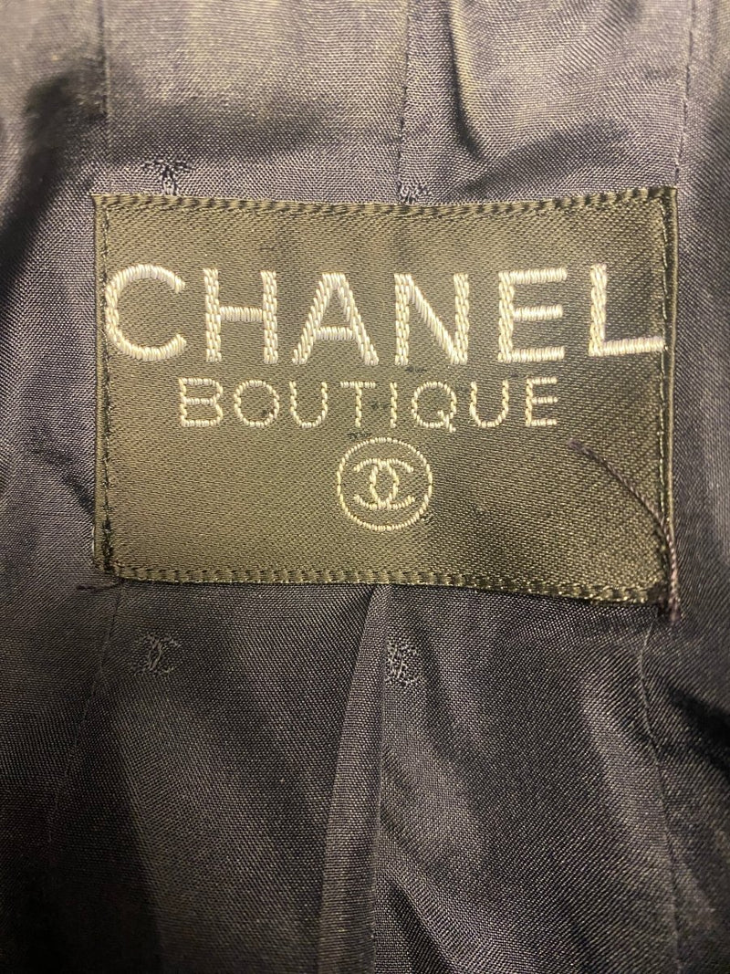 Chanel navy chain belt blazer - WILDE