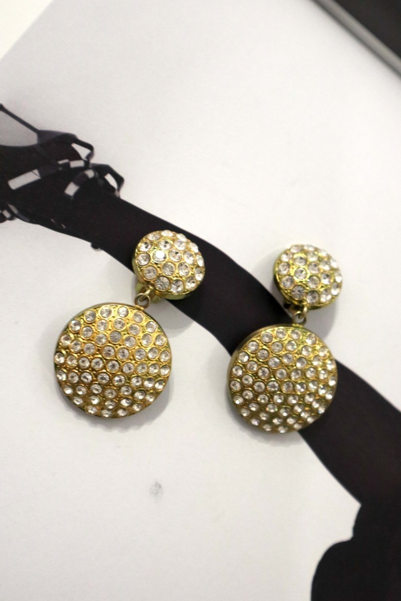 Crystal gold earrings - WILDE