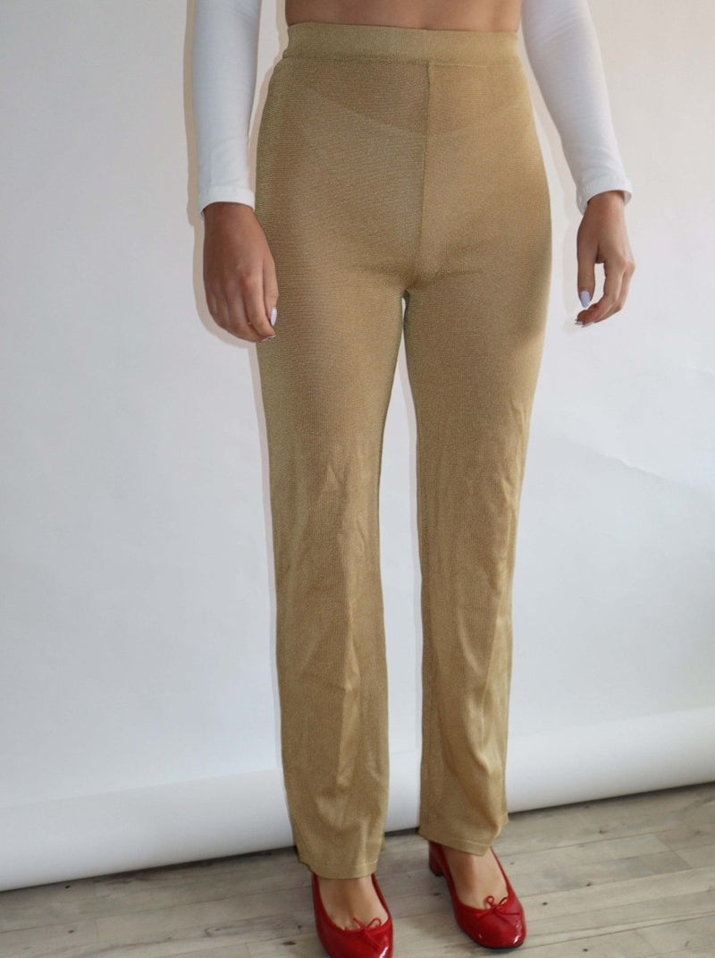 Fendi gold knit trousers - WILDE
