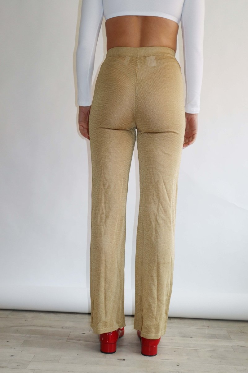Fendi gold knit trousers - WILDE