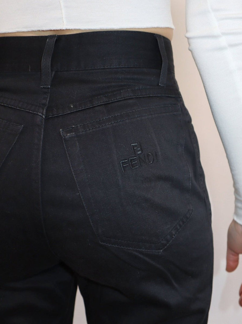Fendi minimalist black cotton pants - WILDE