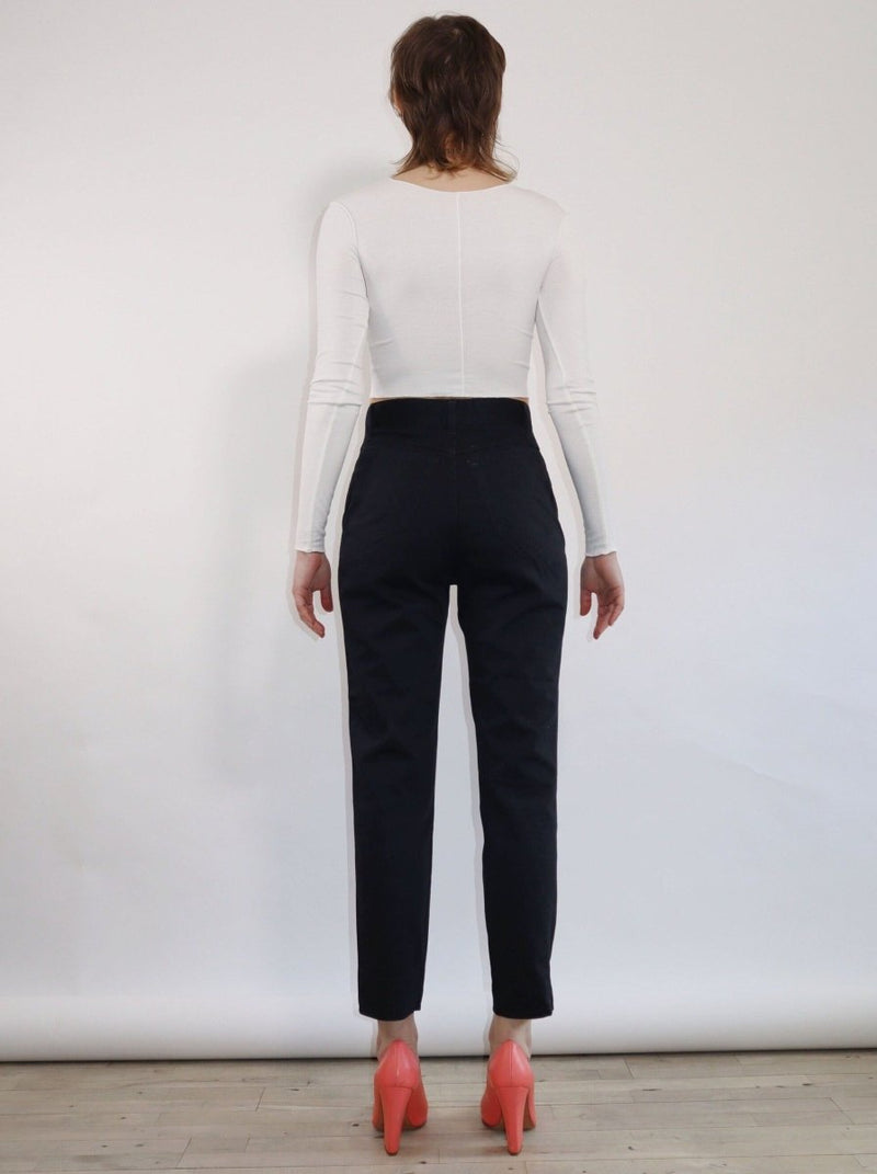 Fendi minimalist black cotton pants - WILDE
