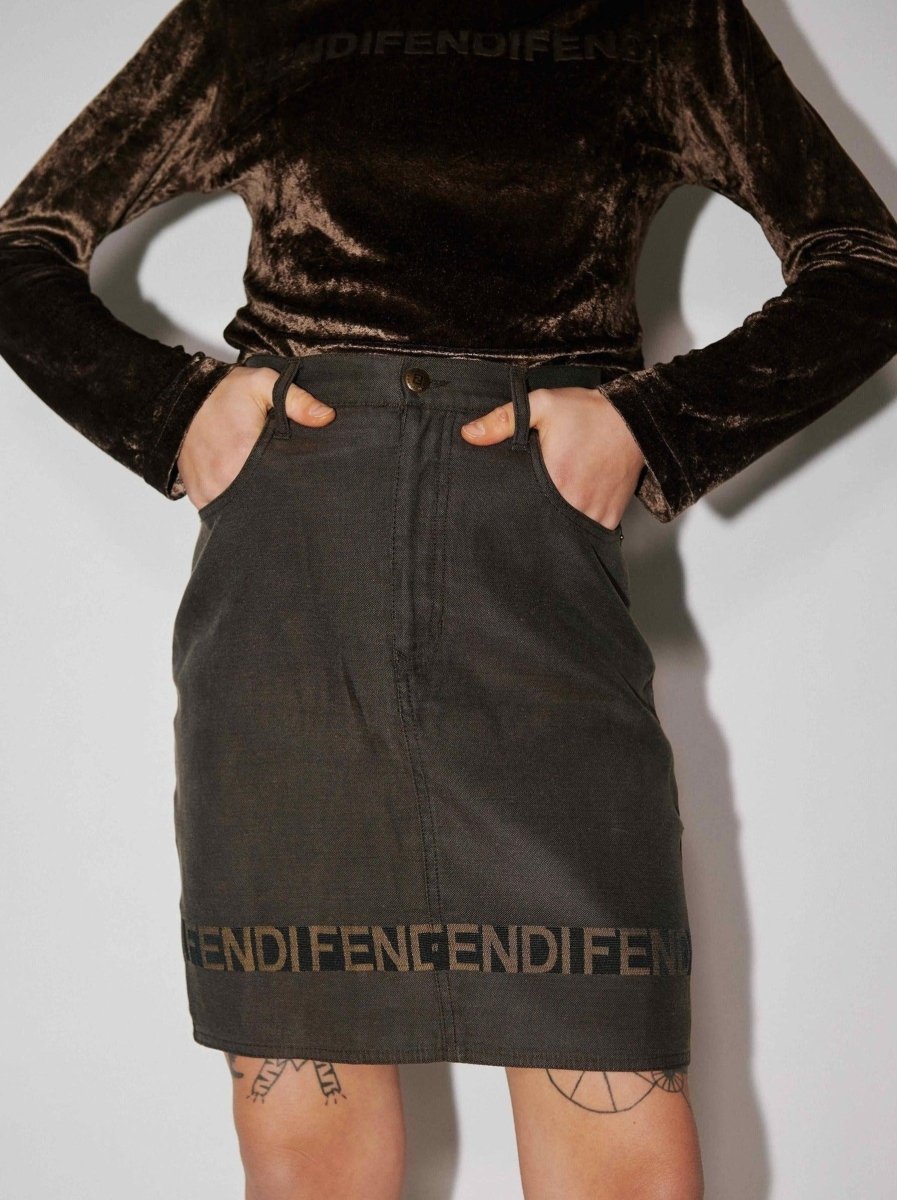 Fendi Zucca denim skirt - WILDE