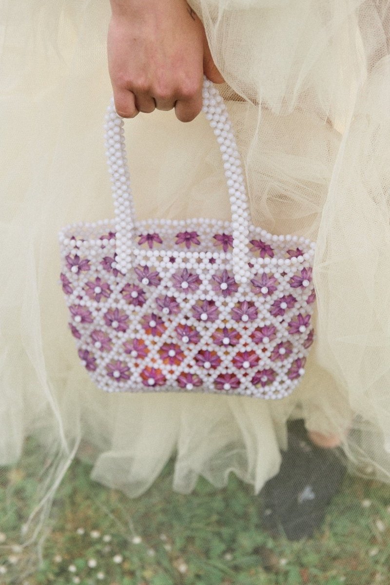 Floral bead handbag - WILDE