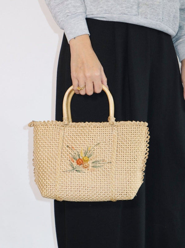 Floral straw bag - WILDE