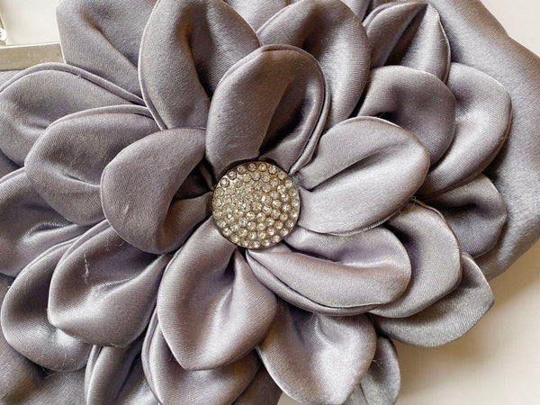 Gray floral diamante bag - WILDE
