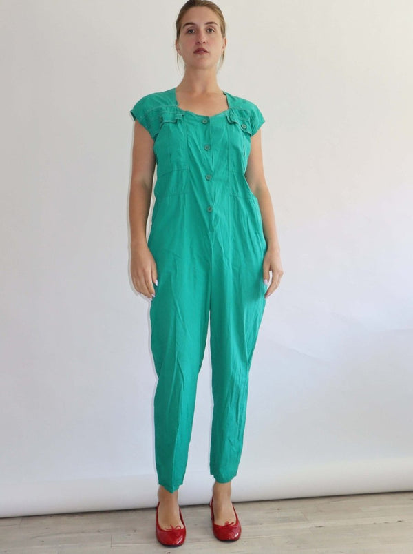 Green summer jumpsuit - WILDE