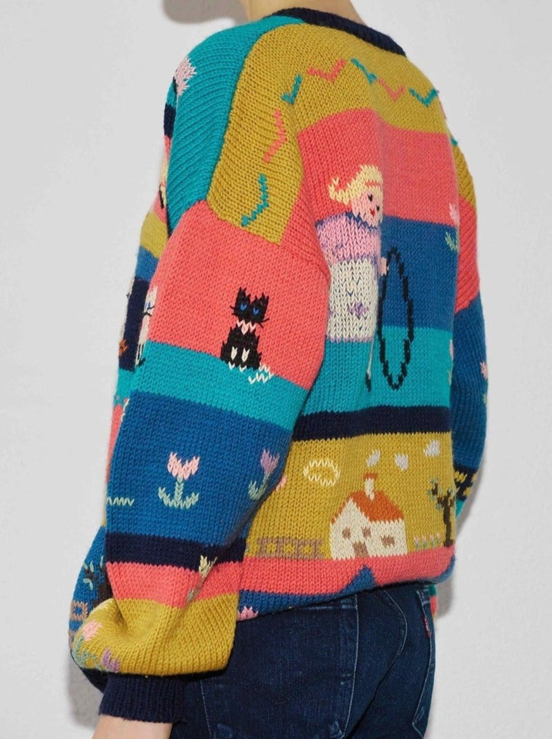 Hand knit cat cardigan - WILDE