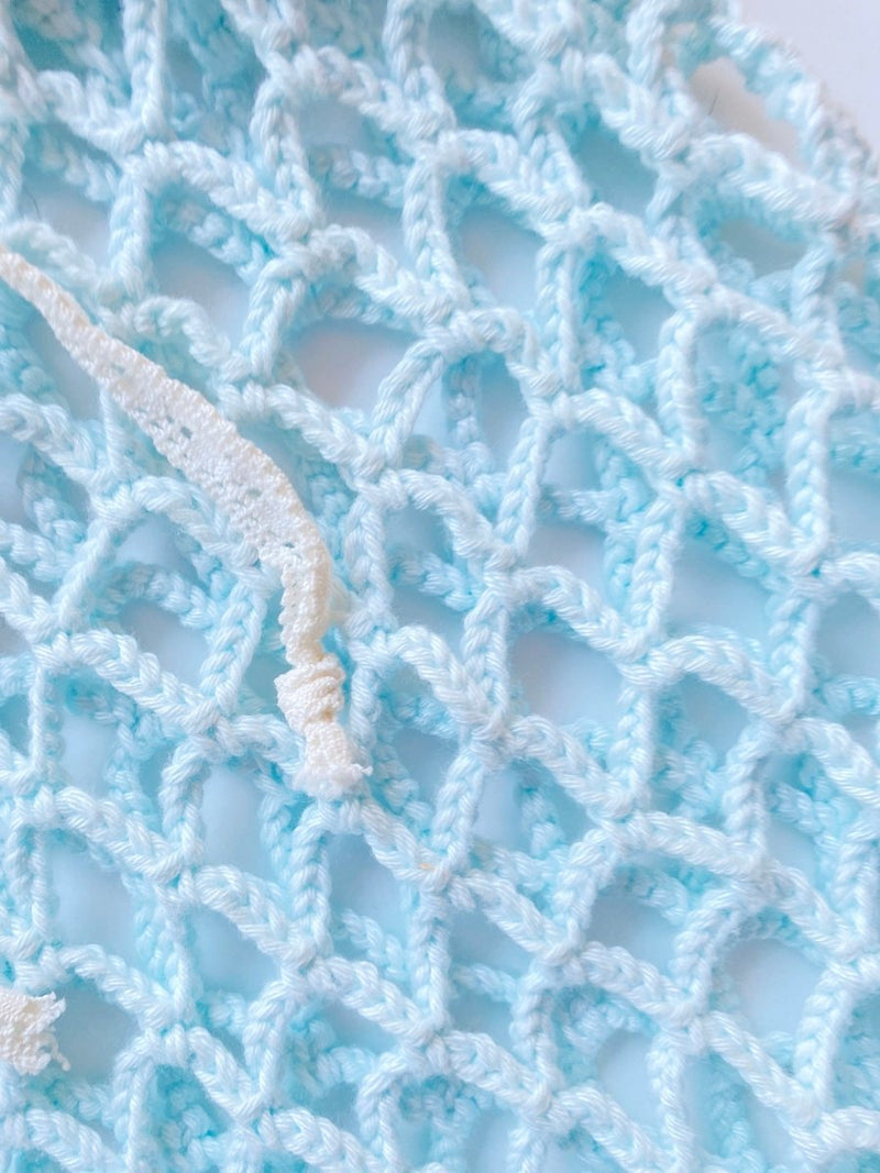 Hand knit cotton net bag - WILDE