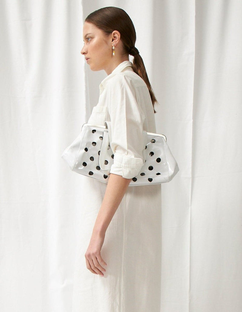 Junya Watanabe white leather handbag - WILDE