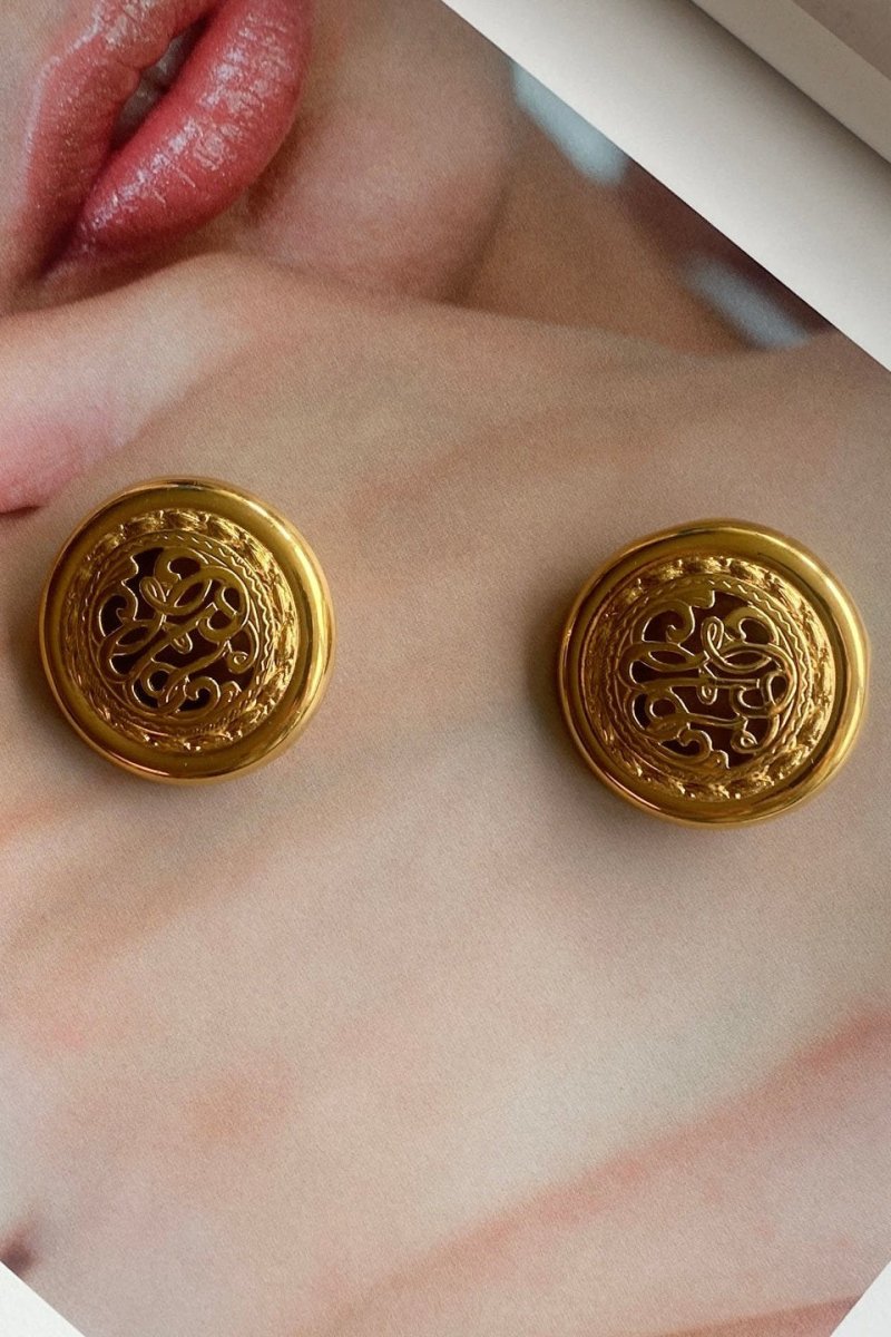 Large gold earrings - WILDE