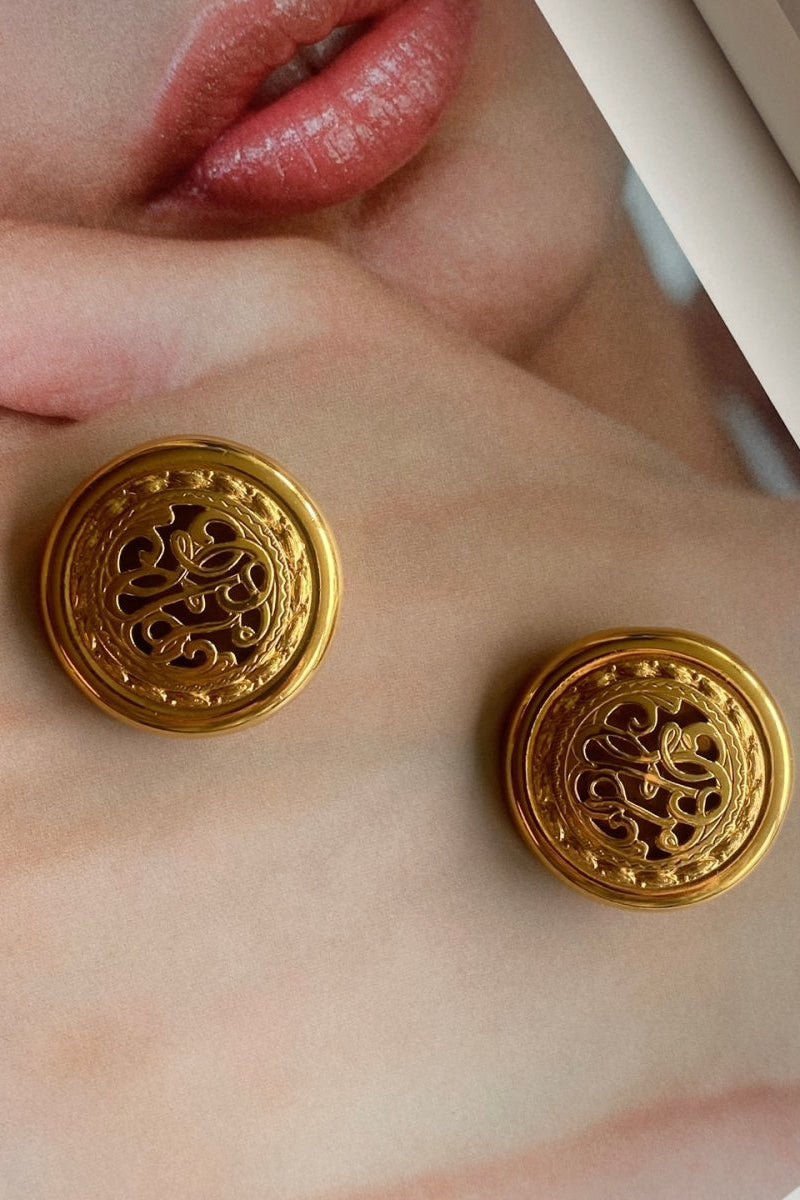 Large gold earrings - WILDE