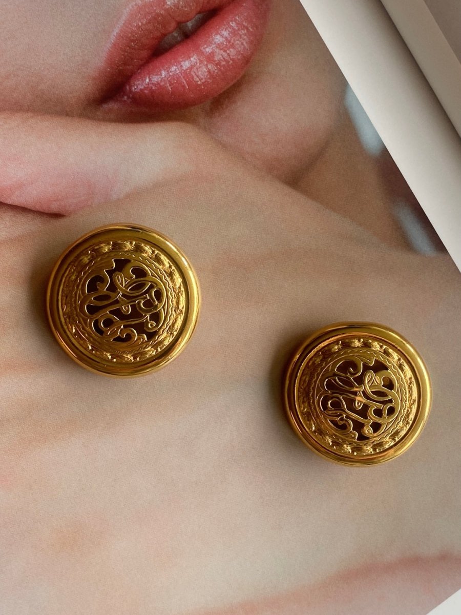 Large gold earrings - WILDE