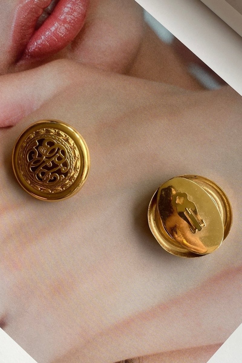 Large gold earrings - WILDE