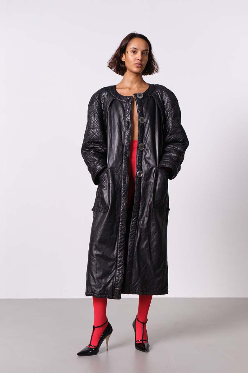 Laura Biagiotti long leather coat - WILDE