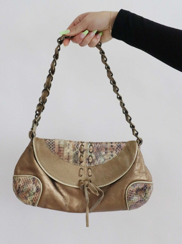 Leather shoulder handbag - WILDE