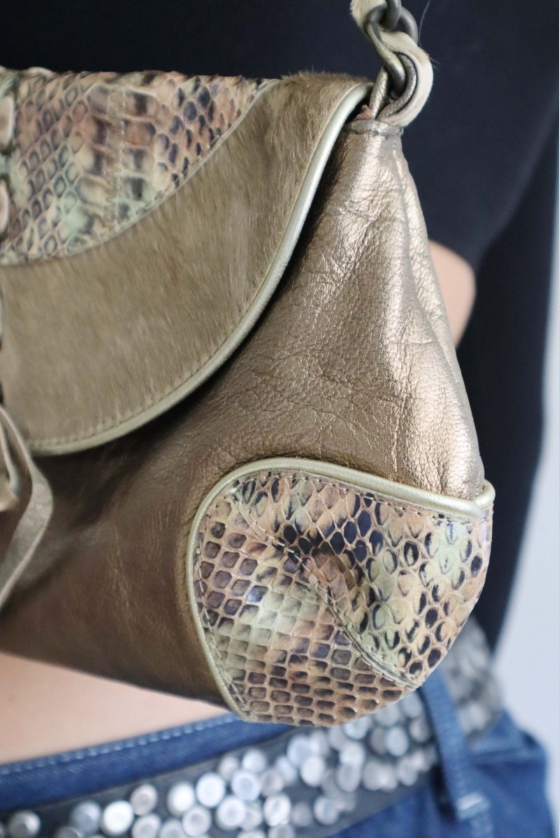 Leather shoulder handbag - WILDE