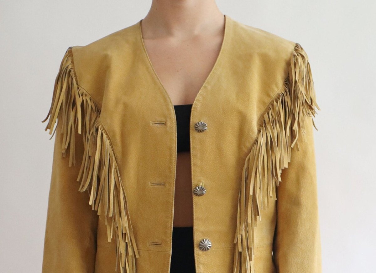 Leather tassel jacket - WILDE