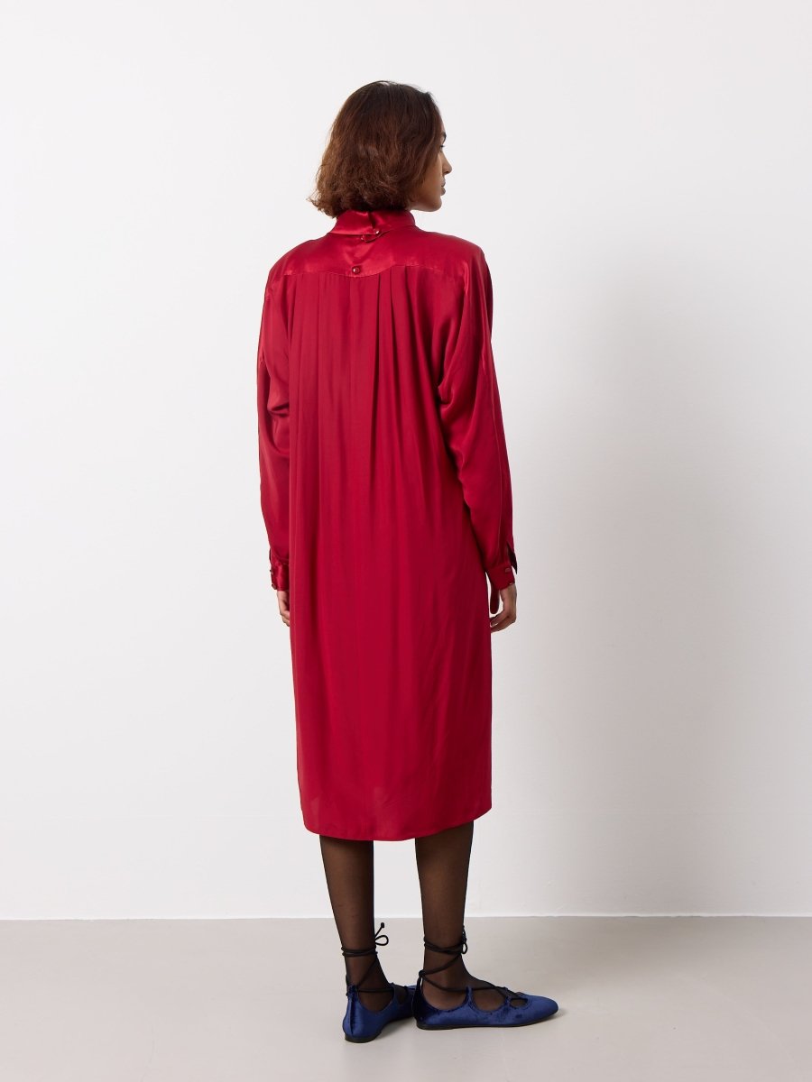 Marina Rinaldi red silk dress - WILDE