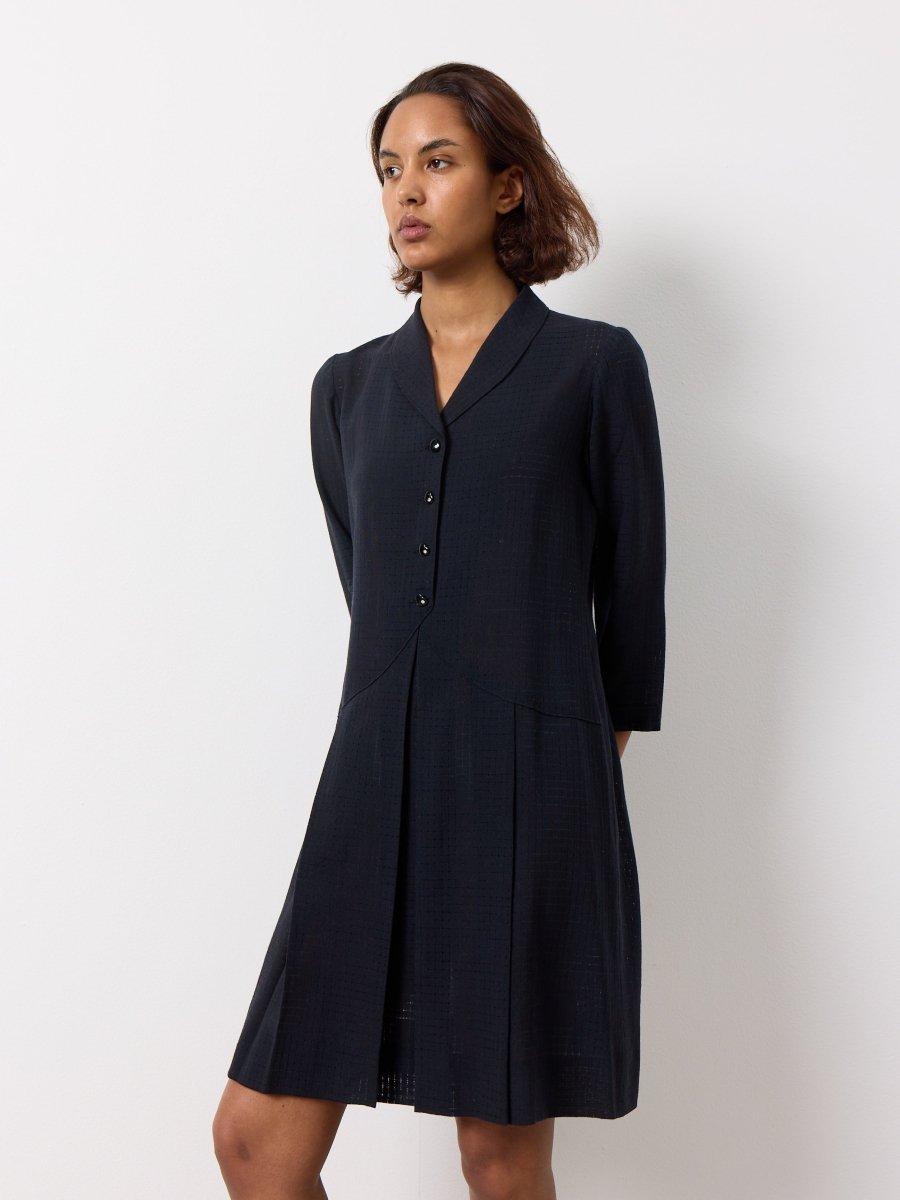 Minimalist black sheer dress - WILDE