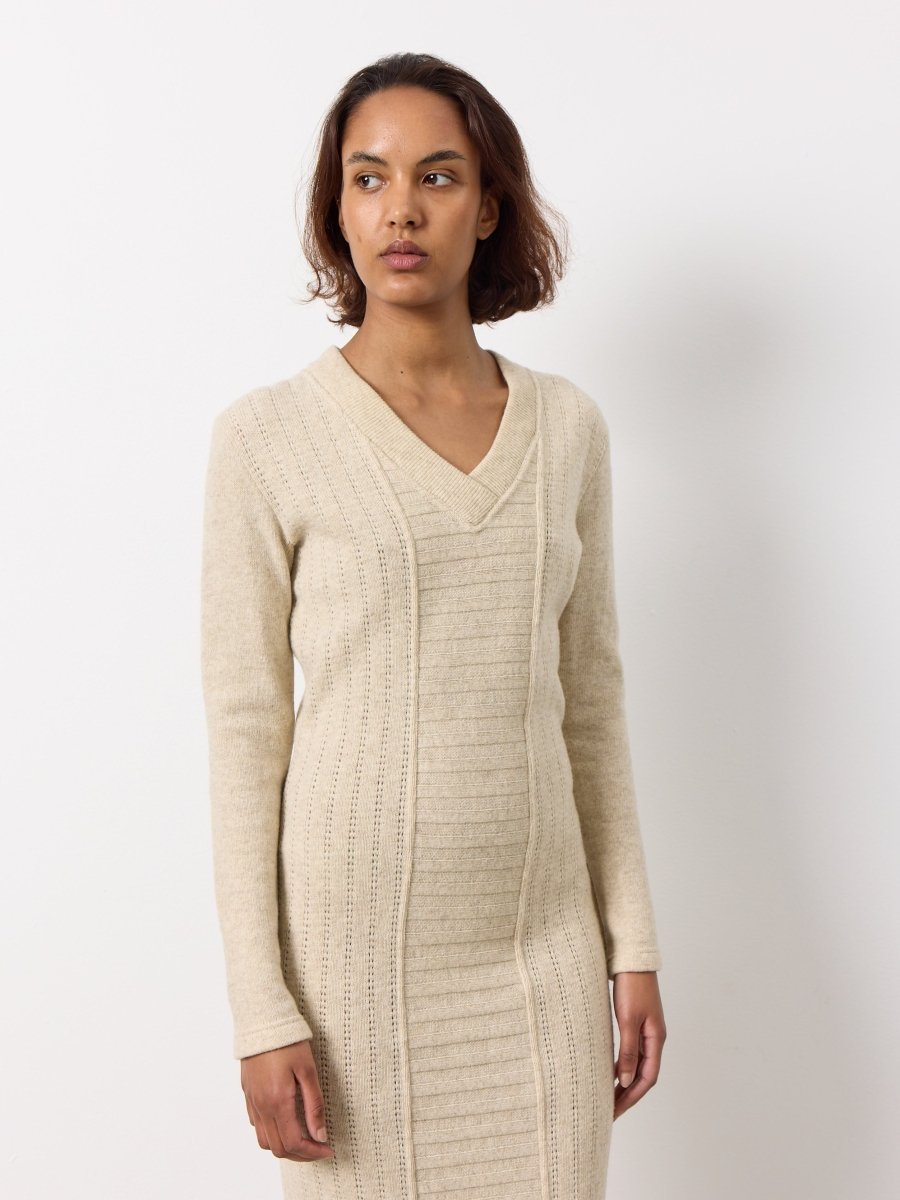 Minimalist wool knit dress - WILDE