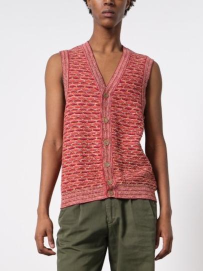 Missoni red knit vest waistcoat - WILDE