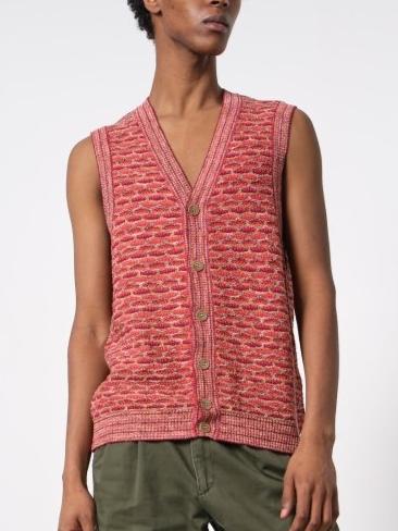 Missoni red knit vest waistcoat - WILDE