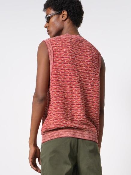 Missoni red knit vest waistcoat - WILDE