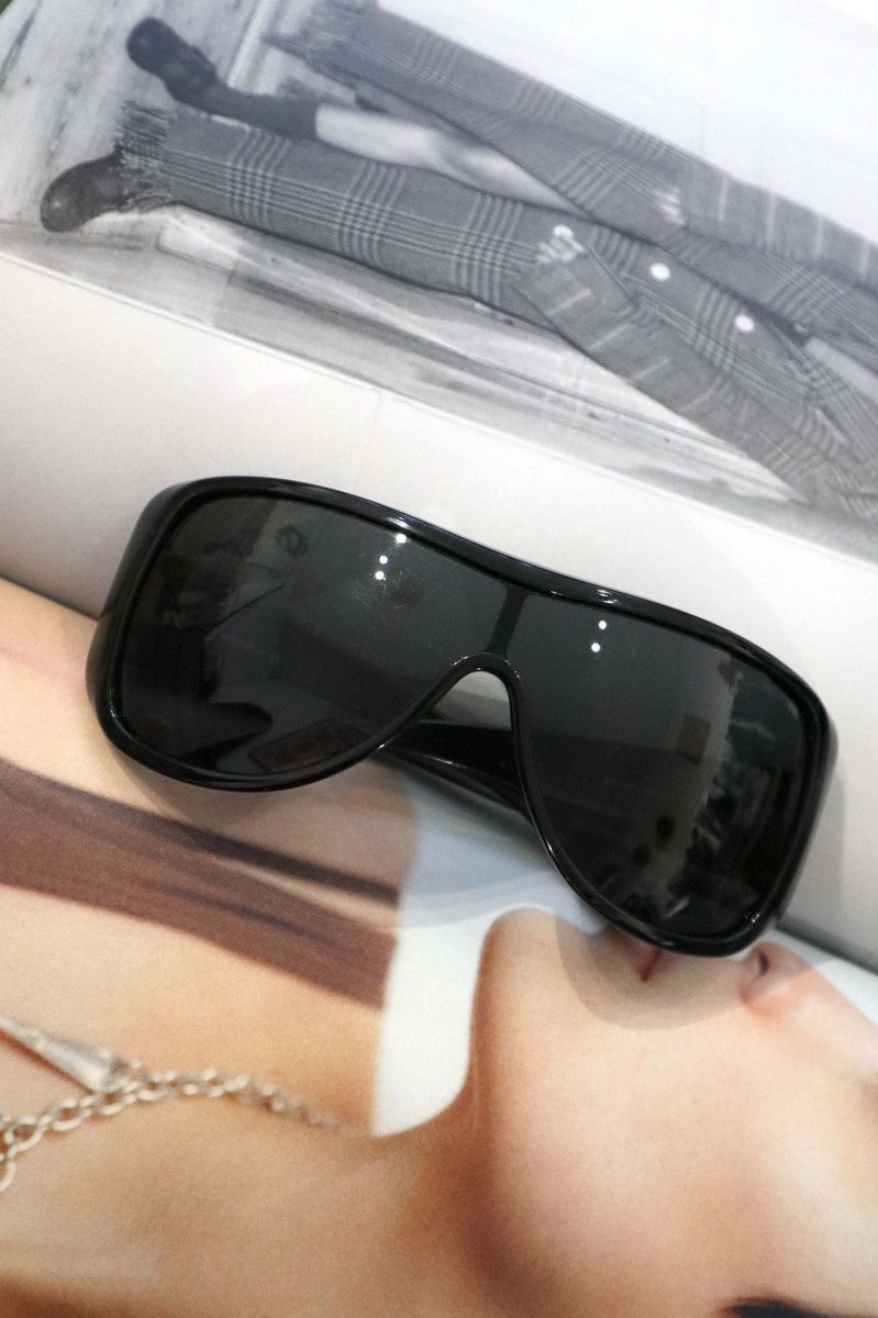 Miu Miu Oversized Black Aviator Sunglasses - WILDE