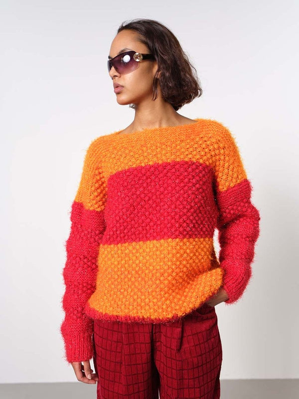 Orange thick wool sweater - WILDE