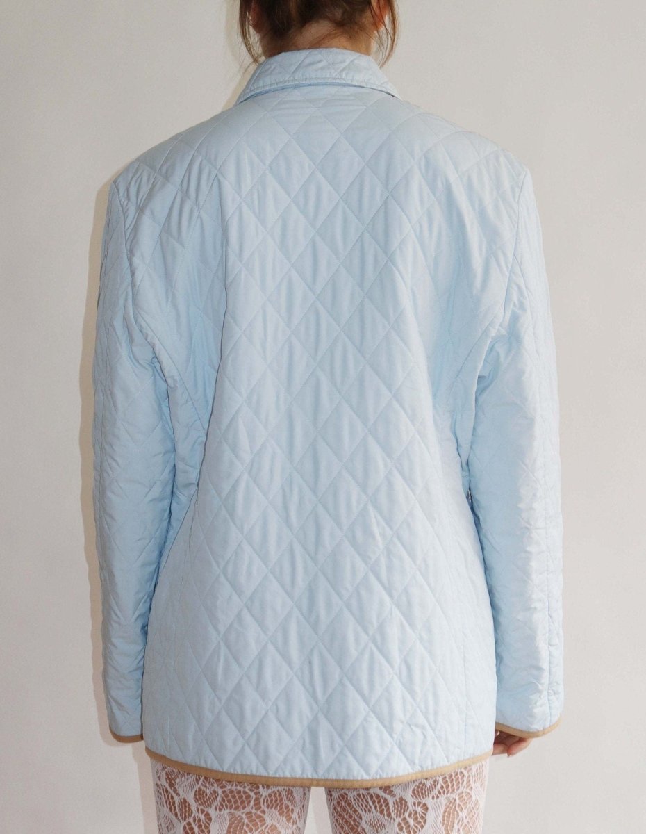 Pastel blue quilted jacket - WILDE