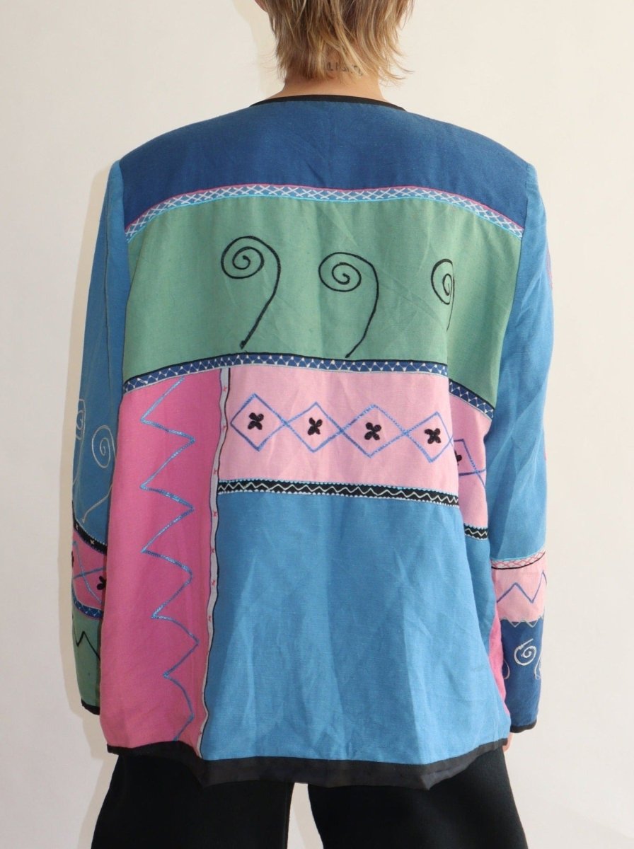 Patchwork embroidered jacket - WILDE