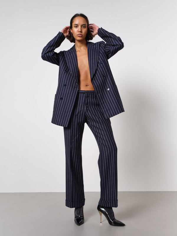 Pierre Balmain navy pin stripe suit - WILDE