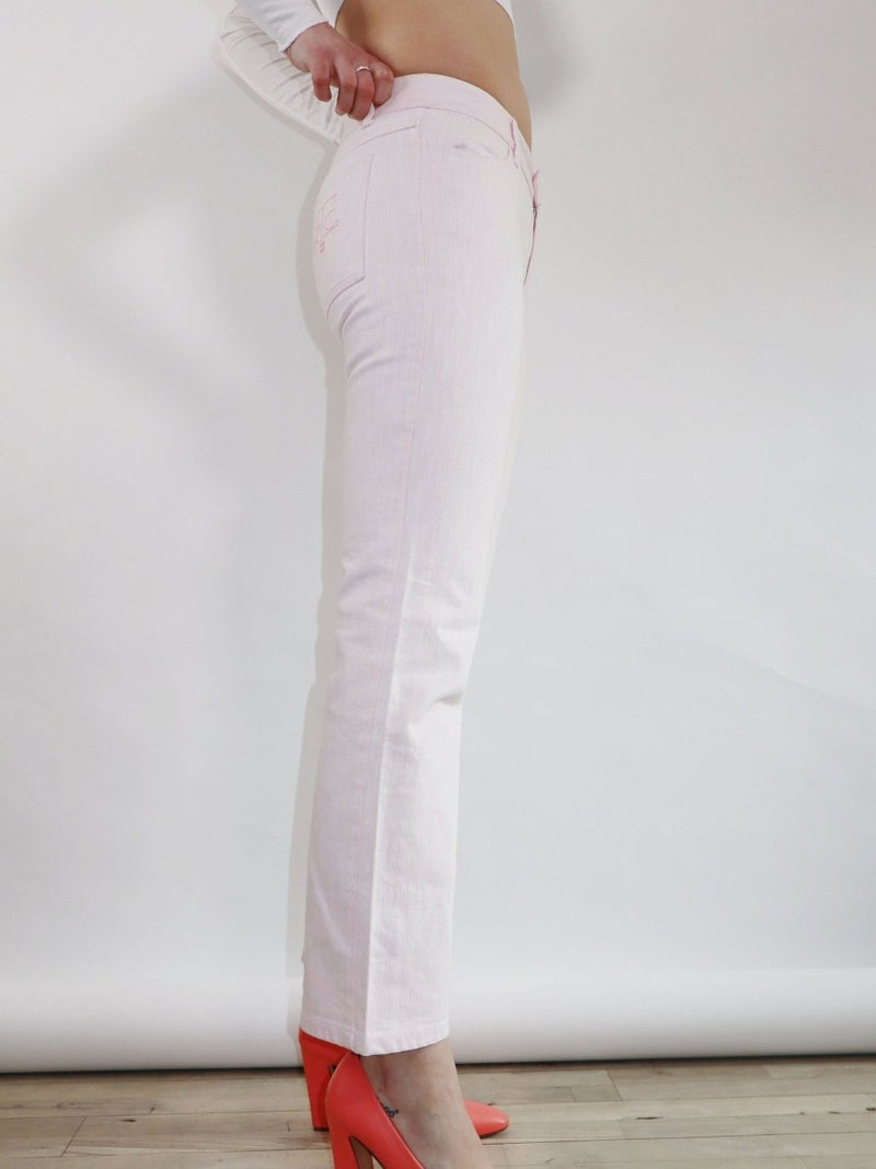 Pink Courreges denim jeans - WILDE