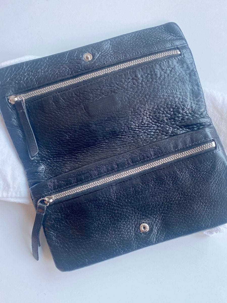 Prada black leather wallet - WILDE