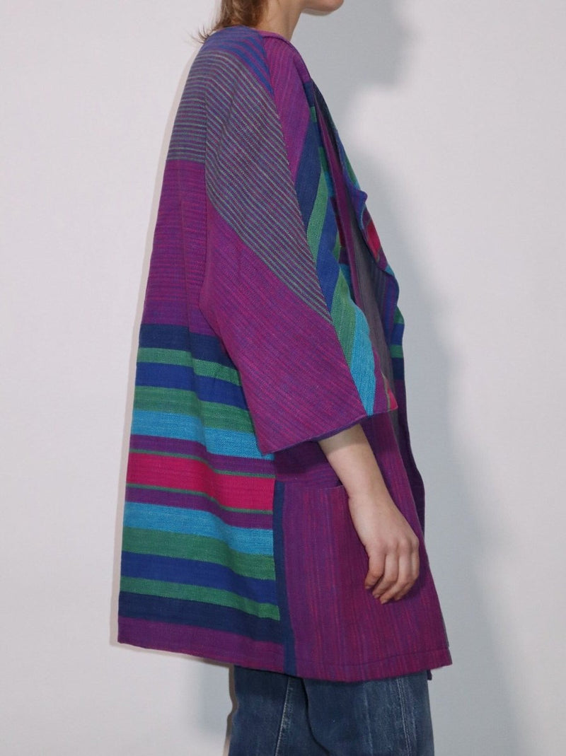 Purple striped coat - WILDE