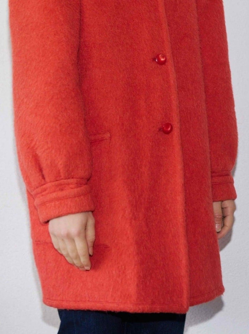 Red stripe wool coat - WILDE
