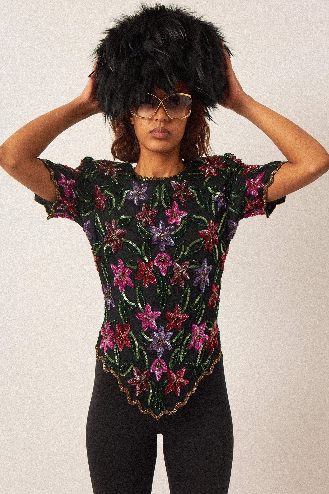 Silk Floral Bead Top - WILDE