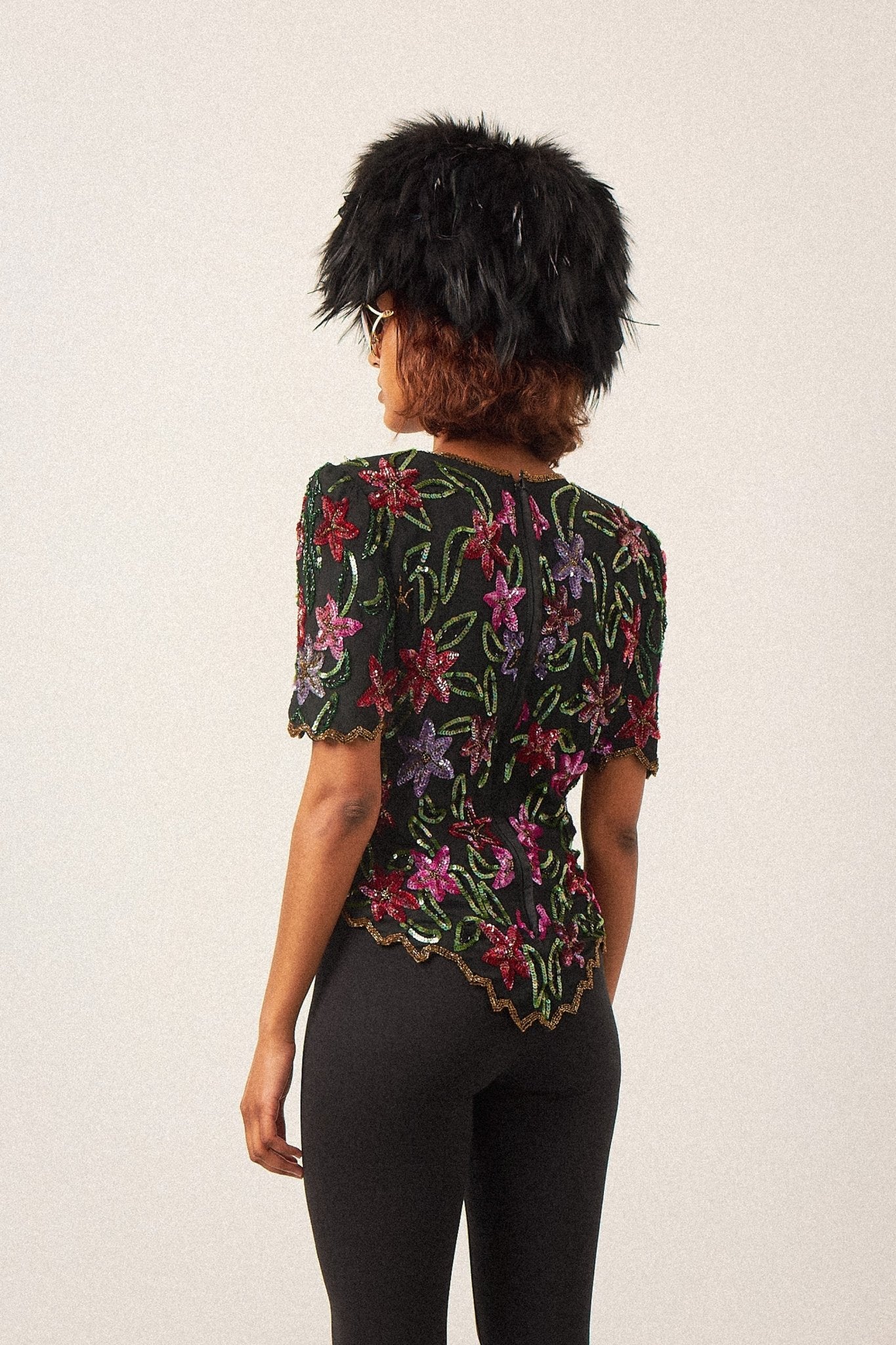 Silk Floral Bead Top - WILDE