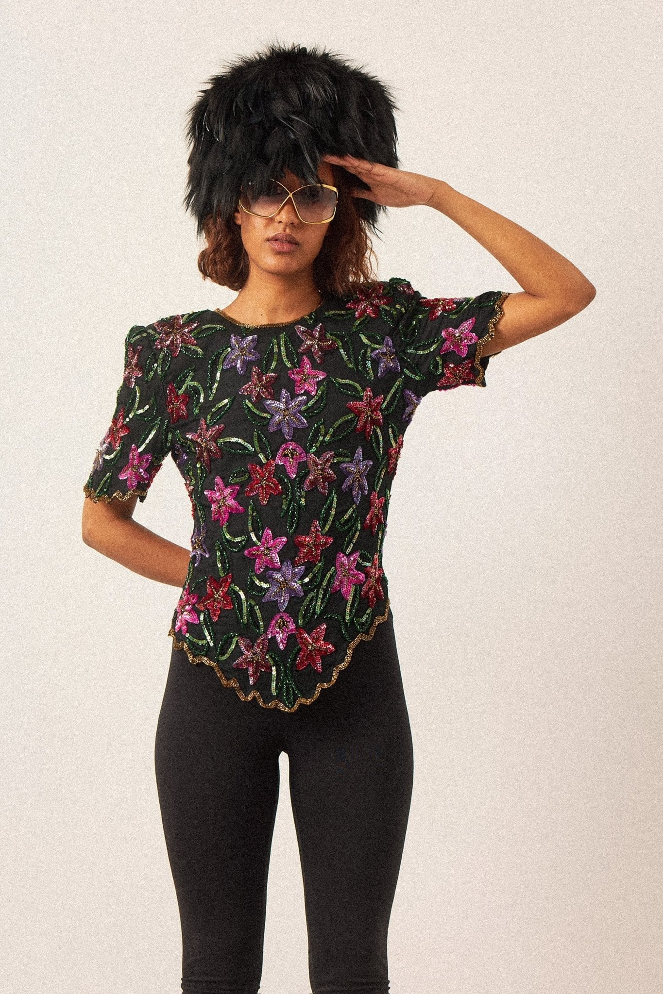 Silk Floral Bead Top - WILDE