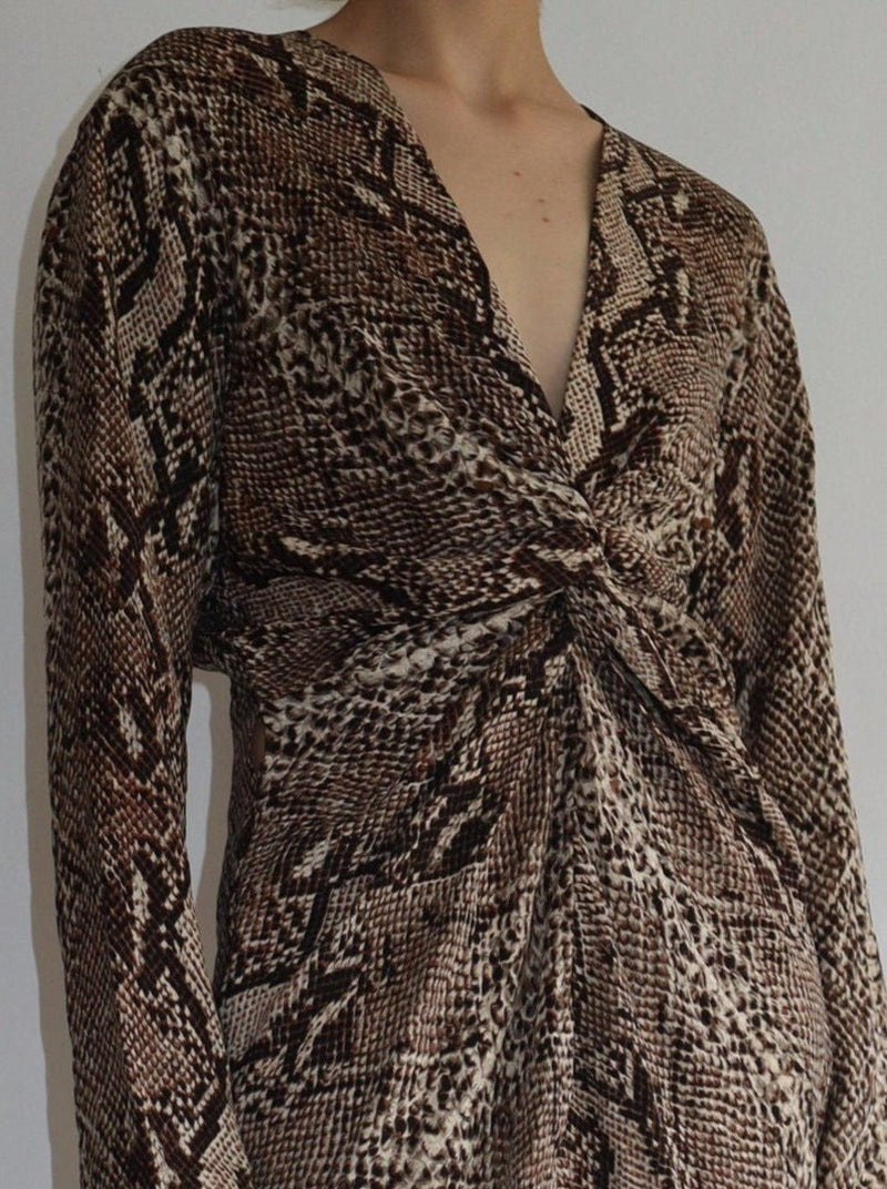 Silk snake print dress - WILDE