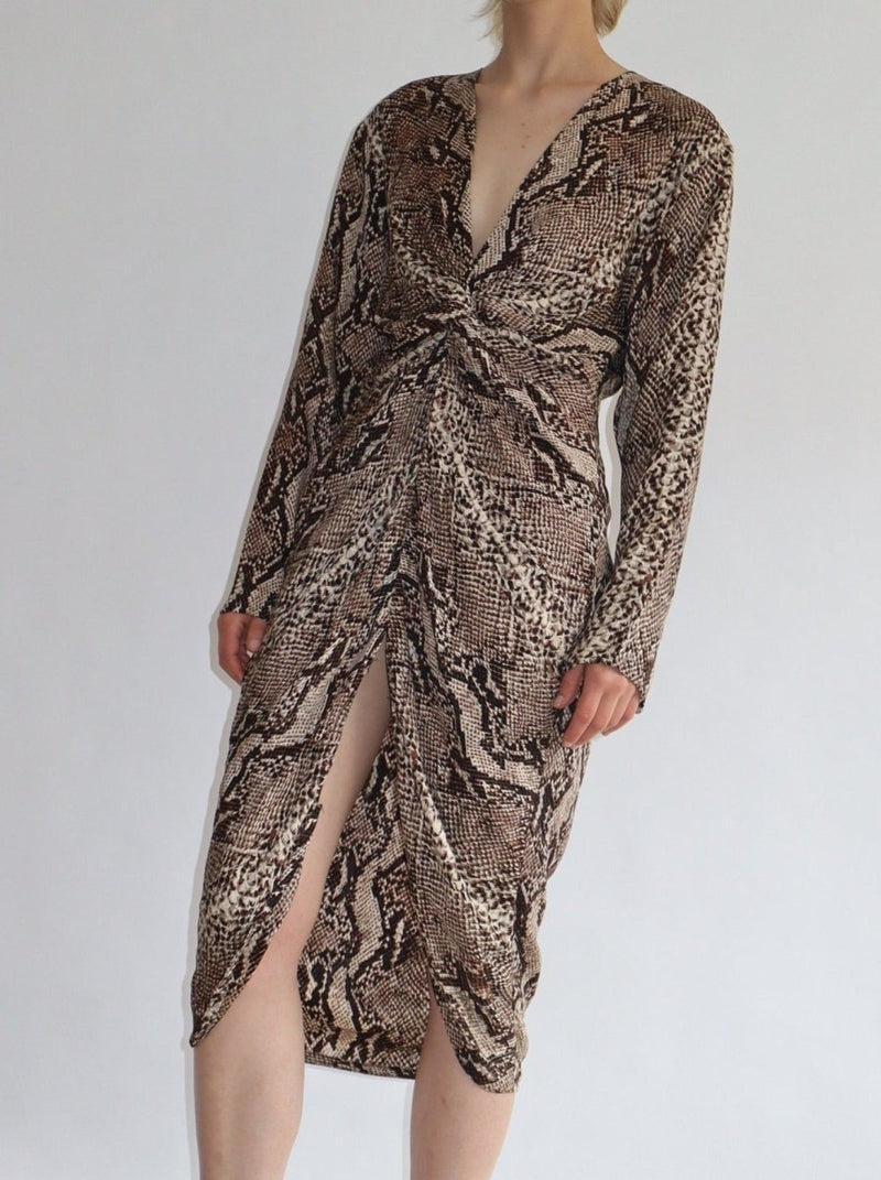 Silk snake print dress - WILDE