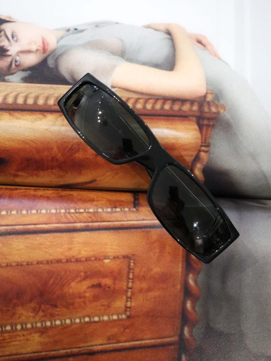 Skinny Black Y2K Dior Sunglasses - WILDE